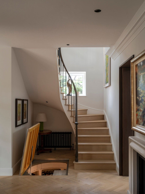 Edwardian manor refurbishment with spiral wine cellar