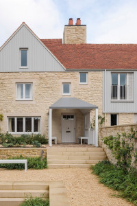 Contemporary architecture Farmhouse front entrance South Downs National Park