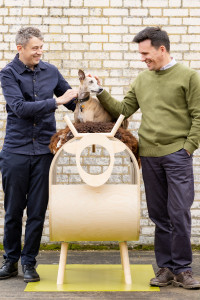 Simon and Darren with kennel